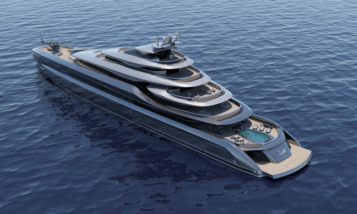 AL Waab II, or the Superyacht, launched in 2021. The superyacht can hold 18 guests and ten crew members, with a sleek steel and aluminum exterior.