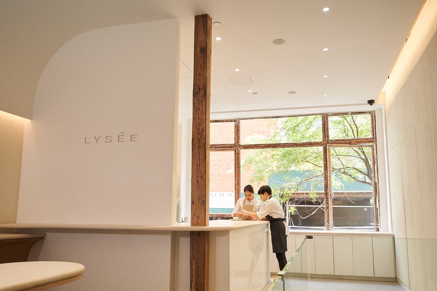 Lysée’s second-floor checkout counter and gallery.